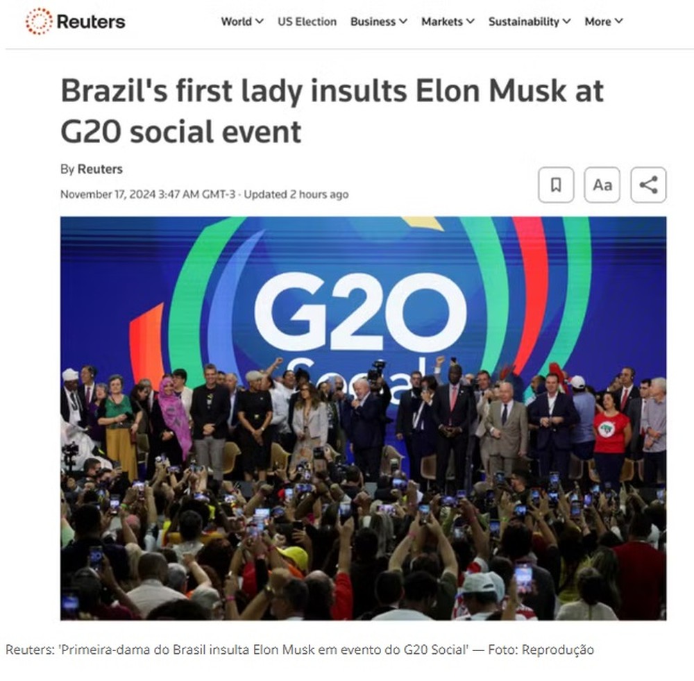 Como a imprensa internacional repercutiu o Fuck you Elon Musk de Janja Mundo Época NEGÓCIOS