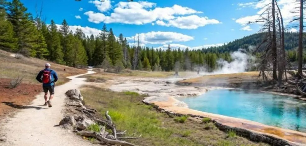 Post da agência de turismo mostrava fontes termais em Weldborough, mas as imagens haviam sido feitas por IA — Foto: Reprodução/IA