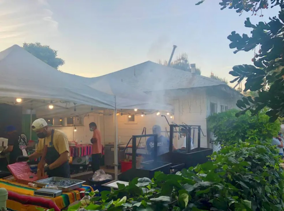 Villa's Tacos foi montado no quintal da avó de Victor durante a pandemia — Foto: Arquivo Pessoal