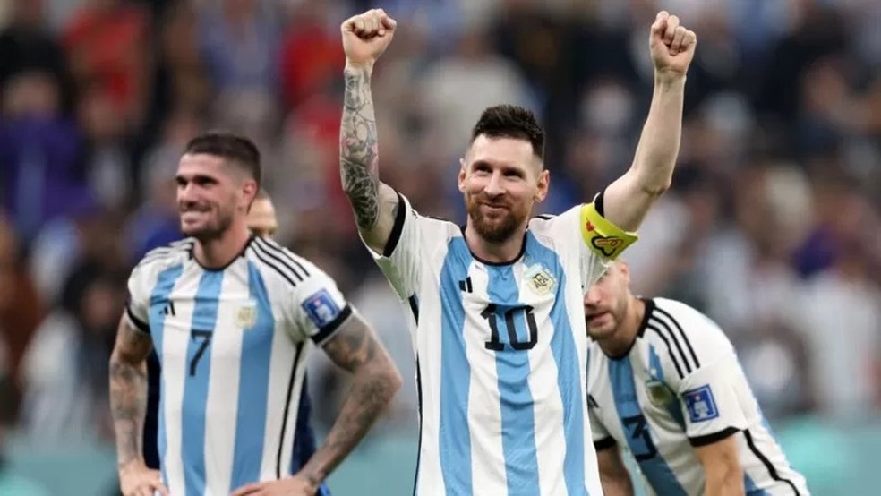 Lionel Messi é o novo artilheiro da seleção argentina — Foto: CLIVE BRUNSKILL via BBC