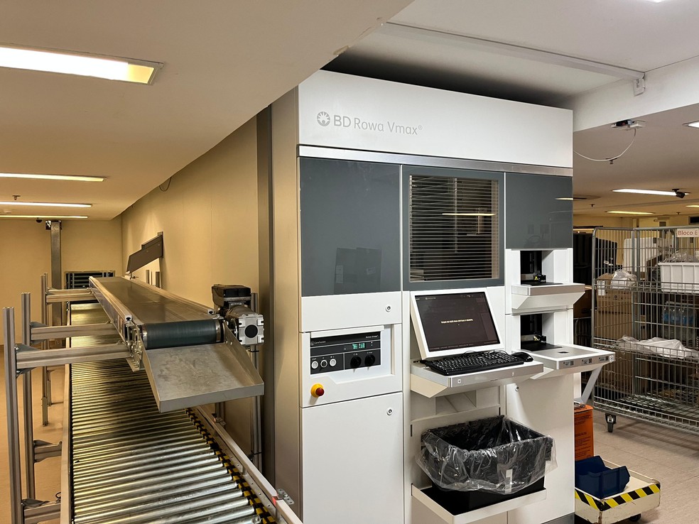 Robô BD Rowa automatiza gerenciamento de medicamentos no Hospital Alemão Oswaldo Cruz — Foto: Divulgação/Hospital Alemão Oswaldo Cruz