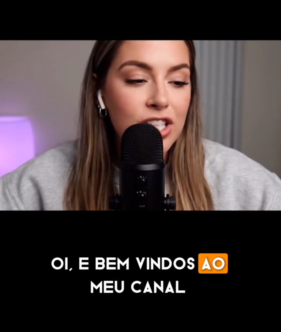 Imagem gerada por IA de uma youtuber exibida por Catharina Doria em seu canal, usada em um desafio para que seguidores identifiquem se o vídeo é real ou não. — Foto: BBC News fonte