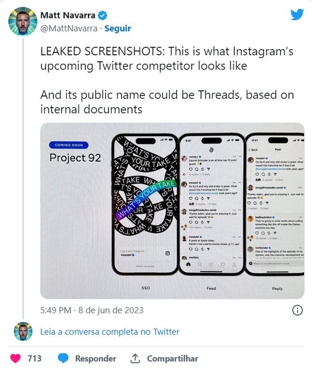 Os planos da Meta para criar um 'rival' do Twitter