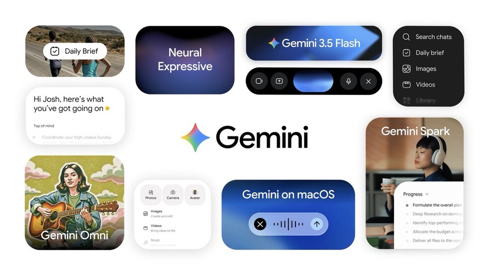 Resumo de recursos do novo app do Gemini, anunciado nesta terça — Foto: Reprodução / Google