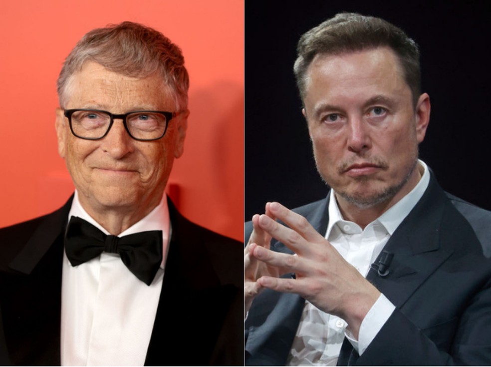 Como começou briga de Musk e Gates — Foto: Montagem/Getty Images
