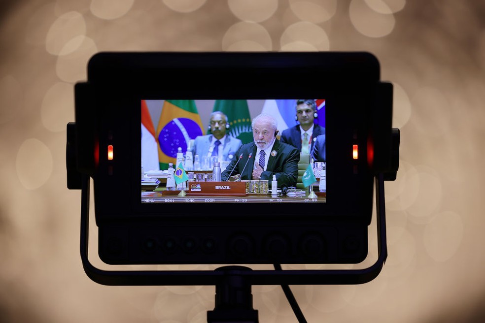 Presidente Luiz Inácio Lula da Silva, no G20, defende realização de cúpula entre líderes do Mercosul e da União Europeia — Foto: Getty Images