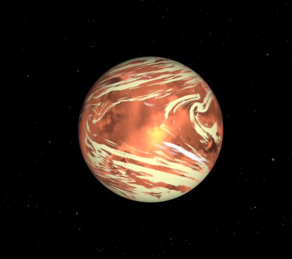 Imagem ilustrativa do planeta K2-18b — Foto: Nasa