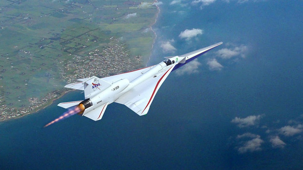 Jato X-59 da Nasa deve servir de inspiração para o novo projeto — Foto: Nasa