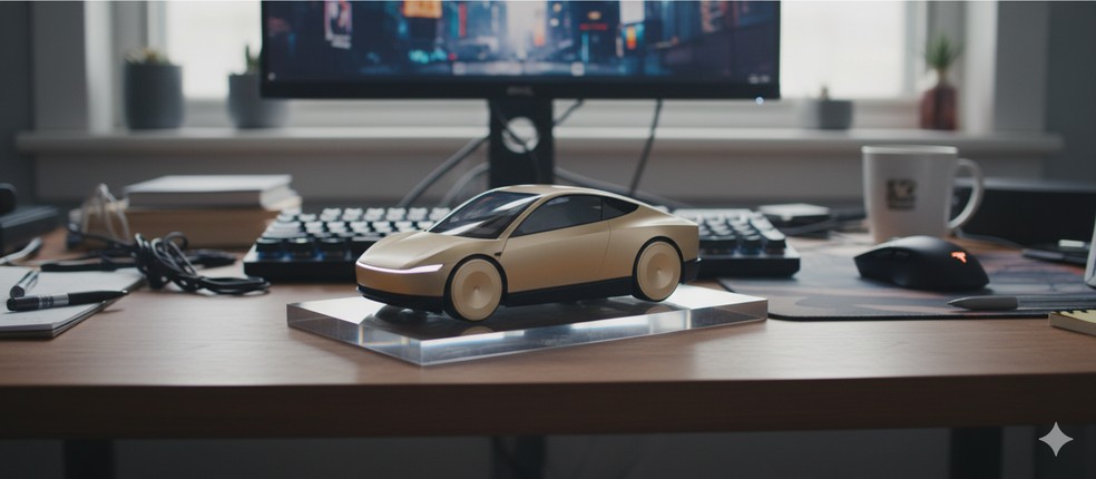 Versões digitais personalizadas de carros reais podem ser geradas com ferramentas de IA — Foto: Gemini