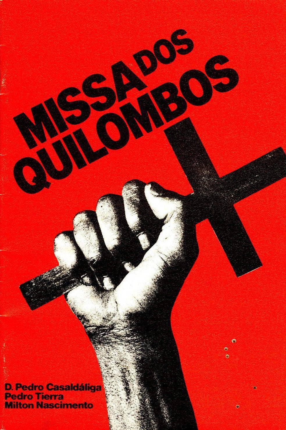 Cartaz de divulgação da missa, atacada por ser considerada comunista — Foto: BBC News fonte