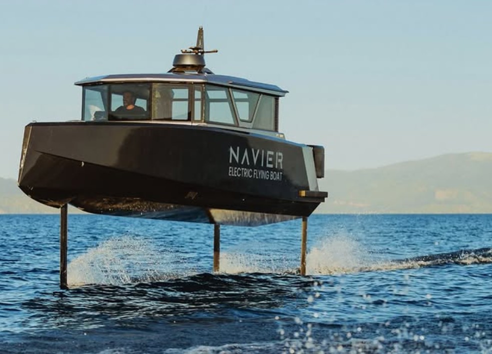 "Barco do futuro" desenvolvido pela startup Navier — Foto: Reprodução/Instagram