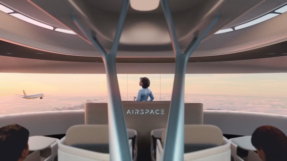 Airbus apresentou o projeto “Airspace Cabin Vision 2035+" — Foto: Divulgação/Airbus 