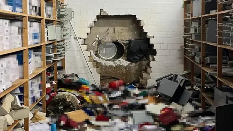 Ladrões levam 30 milhões de euros de banco na Alemanha — Foto: GELSENKIRCHEN POLICE via BBC News