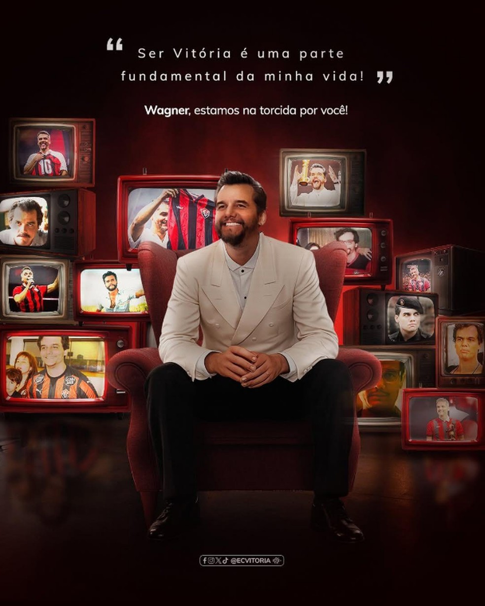 O time para o qual Wagner Moura torce também entrou na onda de comemorações — Foto: Reprodução via BBC News