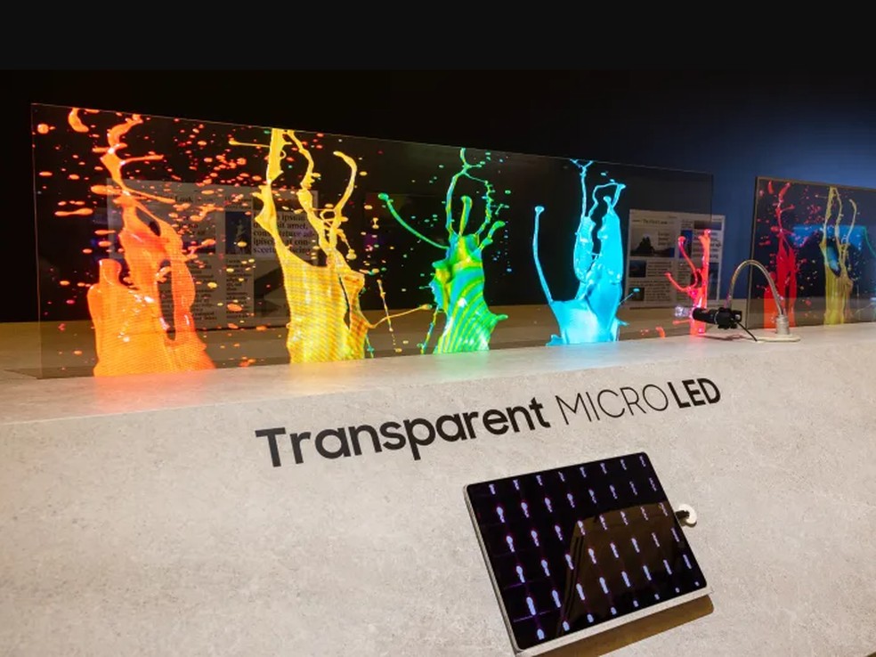 Samsung apresenta a primeira tela MicroLED transparente do mundo