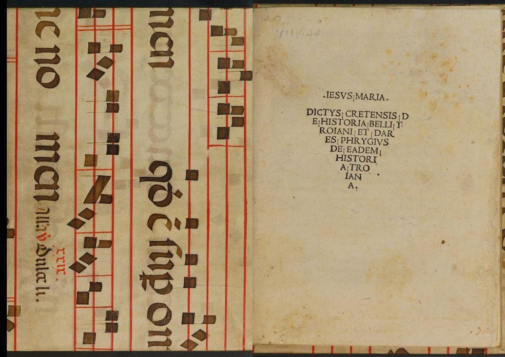 Historia belli Troiana, conjunto dos supostos relatos de testemunhas oculares da queda de Troia, são do século 4 ou 5 d.C. - ou seja, bem depois do conflito que teria acontecido 1200 anos antes de Cristo — Foto: BBC News fonte