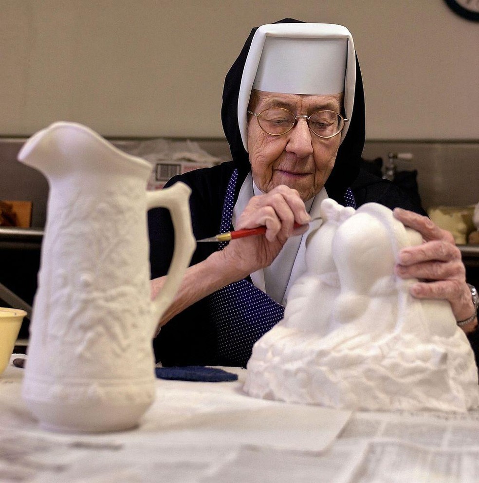 As freiras são um grupo de estudo ideal porque tendem a levar uma vida saudável, de modo que os efeitos naturais do envelhecimento são mais fáceis de medir — Foto: Getty Images (via BBC)