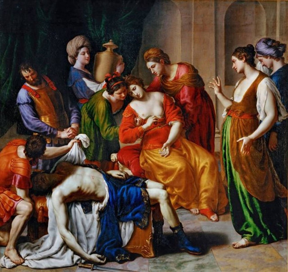'A morte de Cleópatra', de Alessandro Turchi (1578-1649). — Foto: Getty Images via BBC News Brasil 