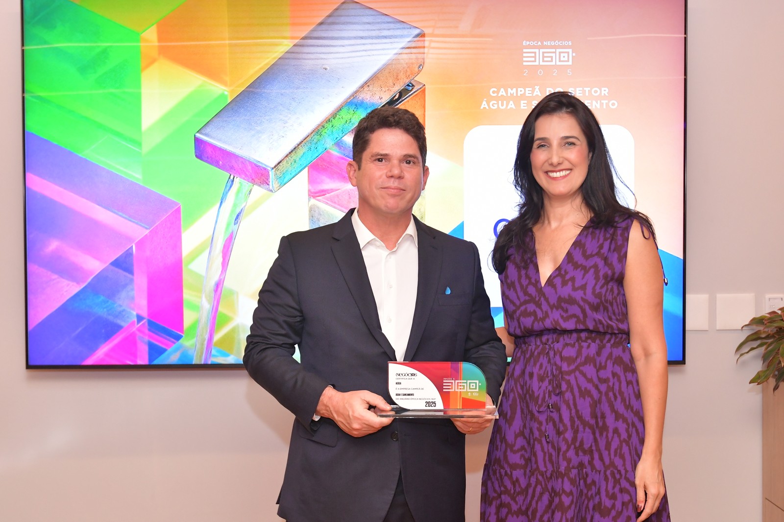 A Aegea Saneamento, com a presença do CEO Radamés Casseb, se destacou no setor de Água e Saneamento — Foto: Flavio Santana