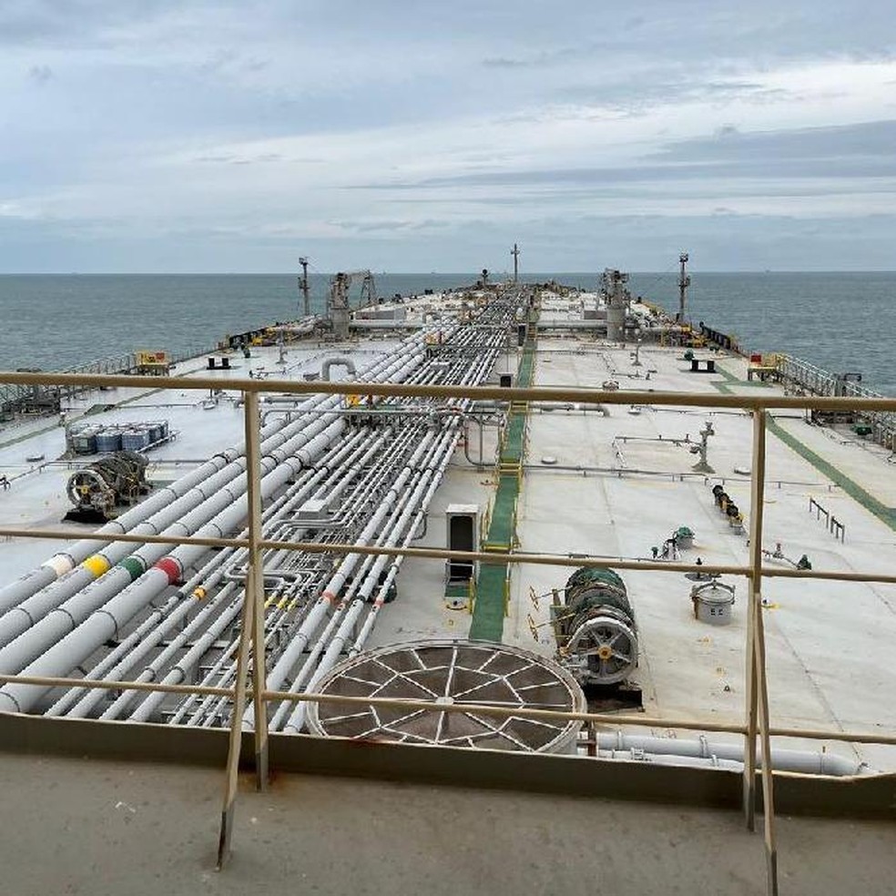 O petroleiro Gale, sancionado pelos Estados Unidos — Foto: BBC News fonte