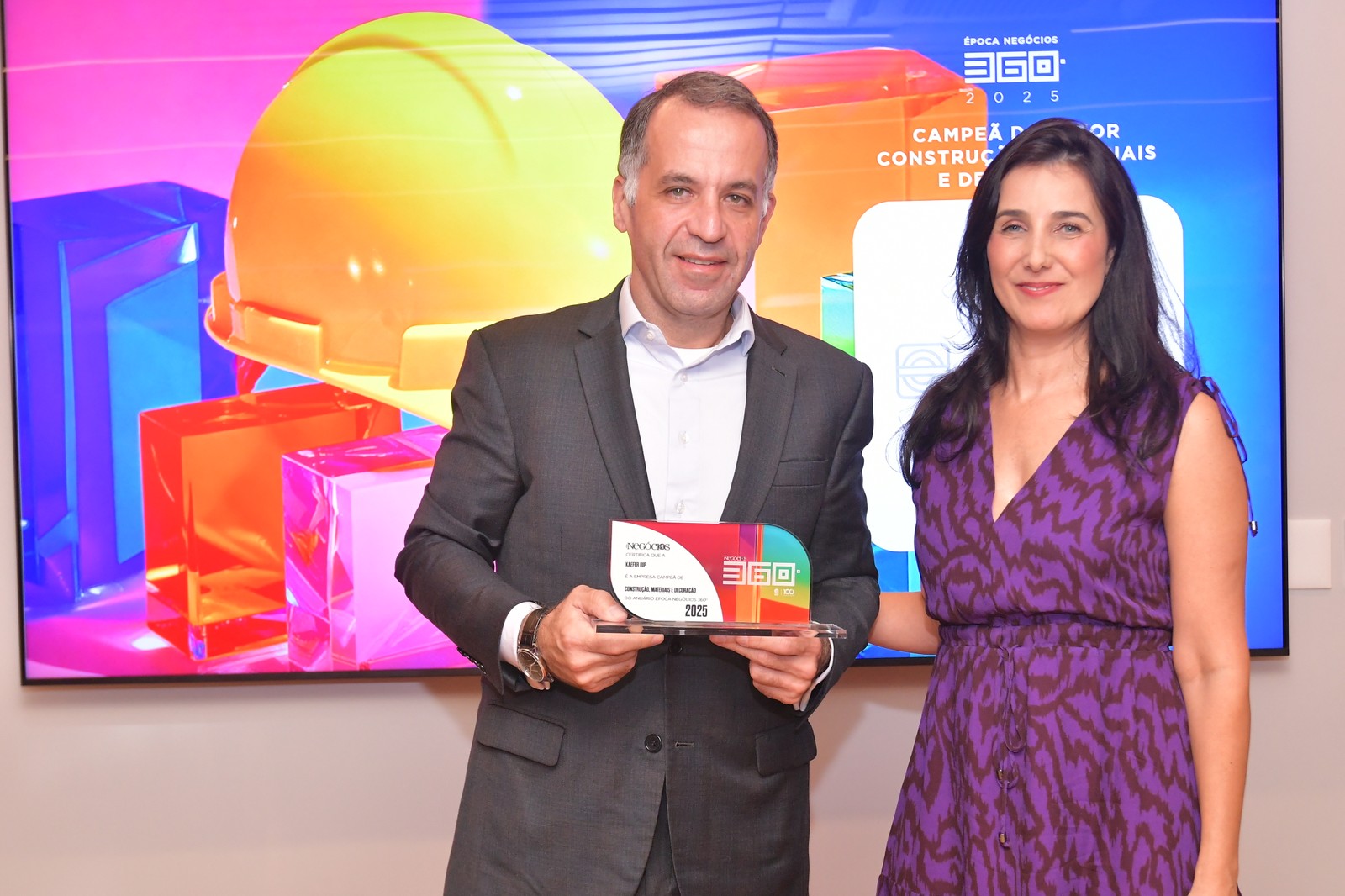 A Kaefer RIP, com a presença de seu diretor-presidente e CEO, Cristhian Schwartzmann, conquistou a vitória no setor de Construção, Materiais e Decoração — Foto: Flavio Santana