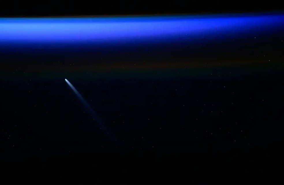 Cometa C/2023 A3 (Tsuchinshan-ATLAS), a aproximadamente 77 milhões de quilômetros de distância da Terra no momento desta foto — Foto: Nasa