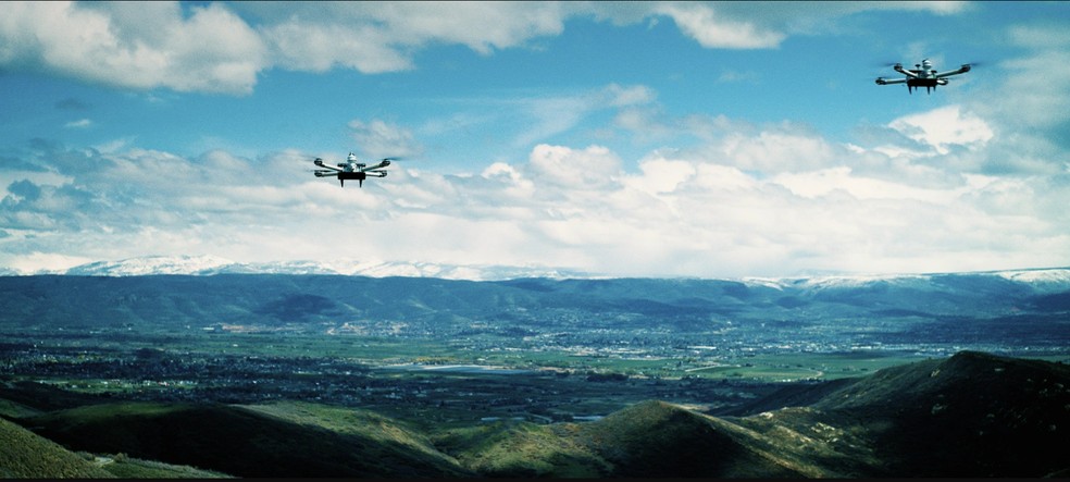 Os drones da Rainmaker ajudam a produzir neve para os resorts dos EUA — Foto: Divulgação
