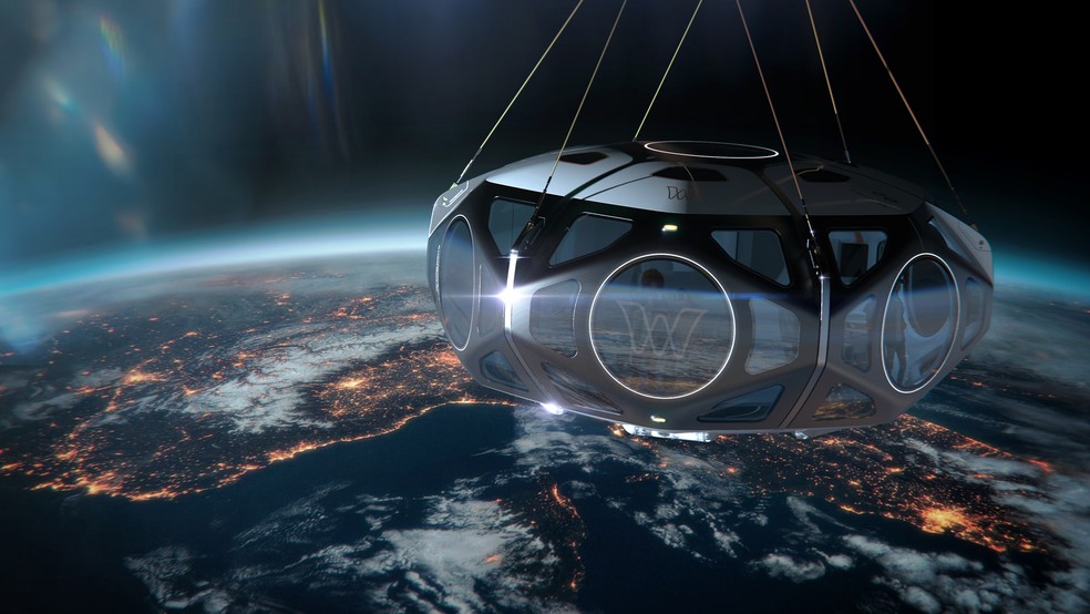 Worldview é uma empresa de turismo espacial que quer aumentar o acesso a viagens orbitais  — Foto: Reprodução/Worldview