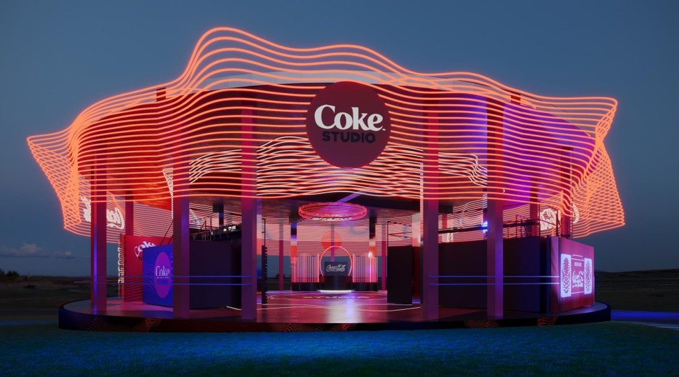 Espaço multissensorial da Coca-Cola no Lollapalooza Brasil — Foto: Divulgação/Coca-Cola