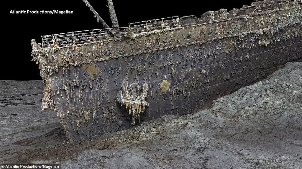 Varredura digital do Titanic — Foto: Reprodução/Magellan