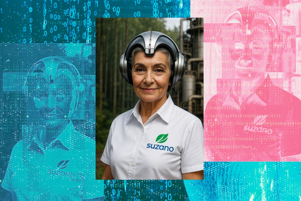 Em 2024, a unidade da Suzano de Três Lagoas, em Mato Grosso do Sul, “contratou” uma nova assistente: a Ana MarIA, uma inteligência artificial generativa que funciona no Microsoft Teams — Foto: Divulgação/Arte Época Negócios