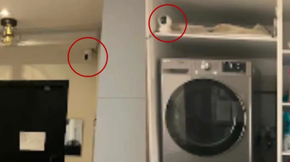 A empresa afirma que as câmeras de segurança foram instaladas após incidentes de segurança ocorridos no passado, para 'proteger a segurança das trainees' — Foto: BBC News fonte