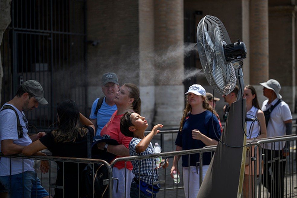 Milão, ao norte da Itália, registra seu dia mais quente desde 1763 — Foto: Getty Images