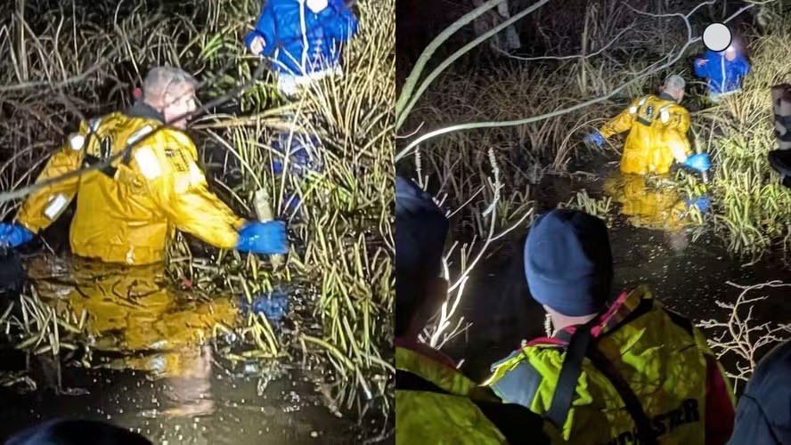 Aplicativo de localização ajuda a salvar mulher presa até a cintura em pântano nos EUA