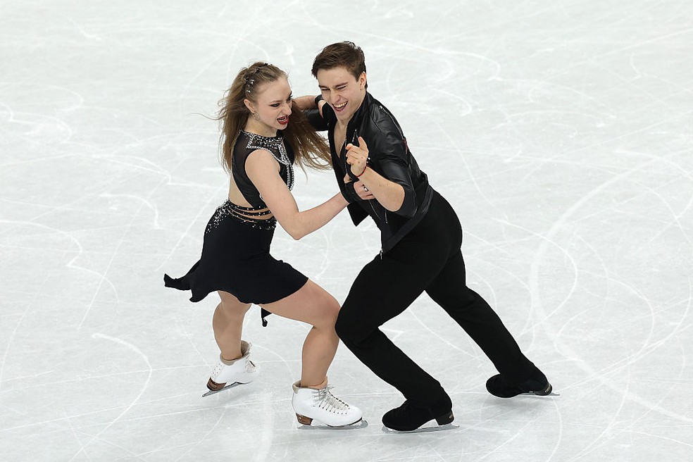 Dupla tcheca de dança no gelo estreou nas Olimpíadas com trilha sonora parcialmente criada por inteligência artificial — Foto: Jamie Squire/Getty Images