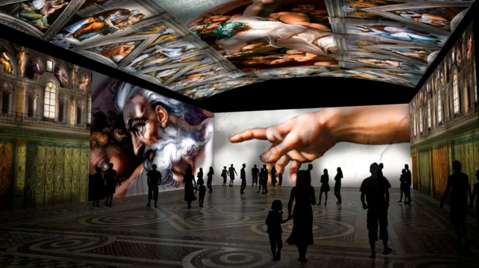 Mostra "Michelangelo: Capela Sistina" ficará no MIS Experience até o dia 30 de abril — Foto: Divulgação