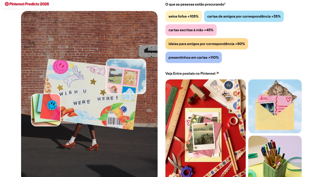 Entre postais — Foto: Reprodução/Pinterest