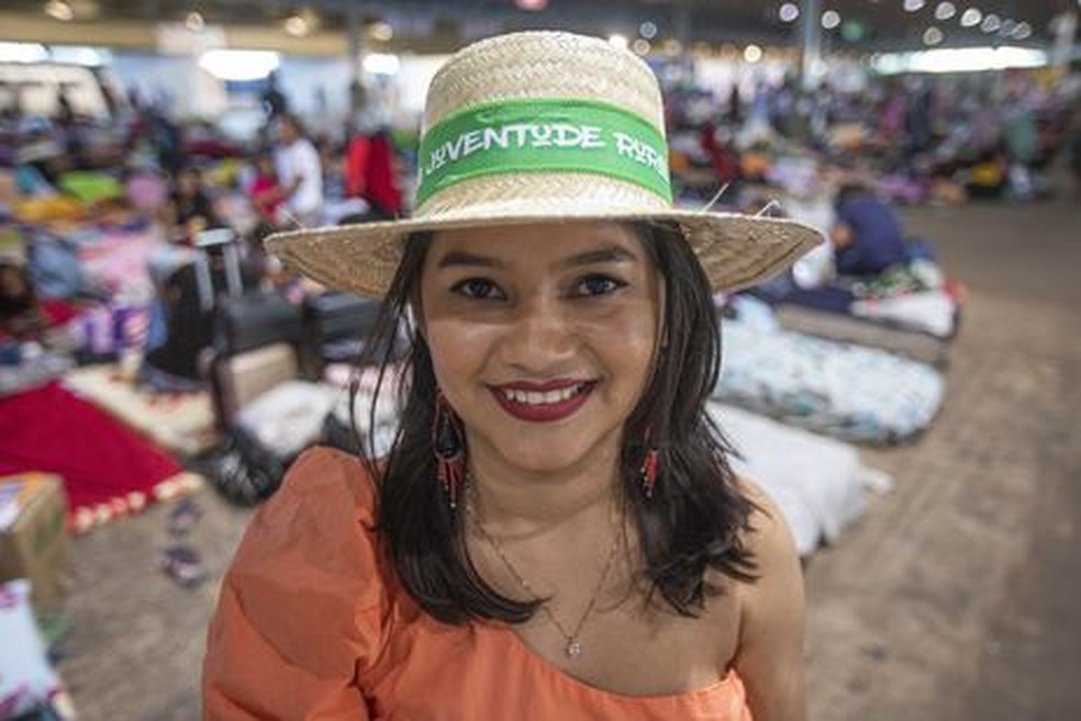 Olivia Serafim, que vive em um assentamento no Ceará, foi uma das participantes do Festival — Foto: Joédson Alves | Agência Brasil