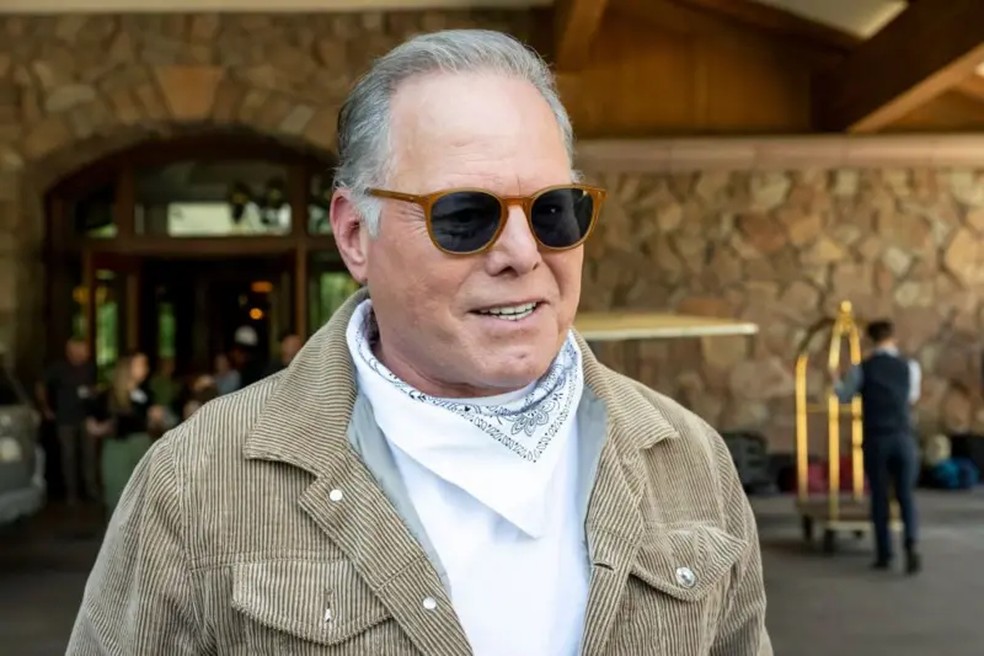 David Zaslav, presidente da Warner Bros Discovery, cujo futuro é alvo de questões — Foto: Getty Images (via BBC)