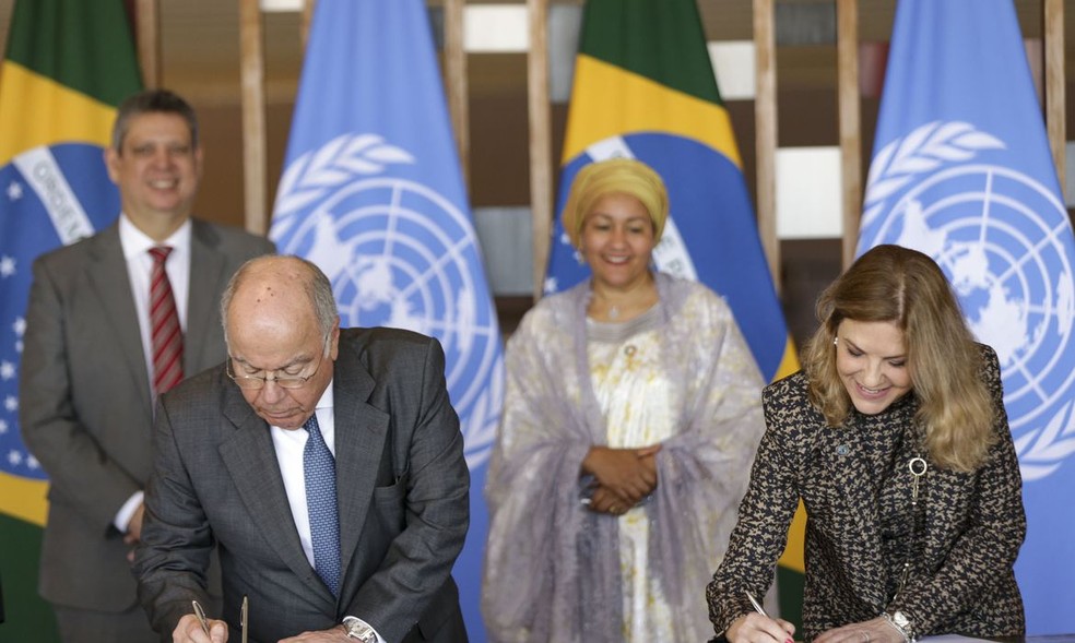 Brasil assina Parceria com a ONU para Desenvolvimento Sustentável — Foto: Marcelo Camargo/Agência Brasil