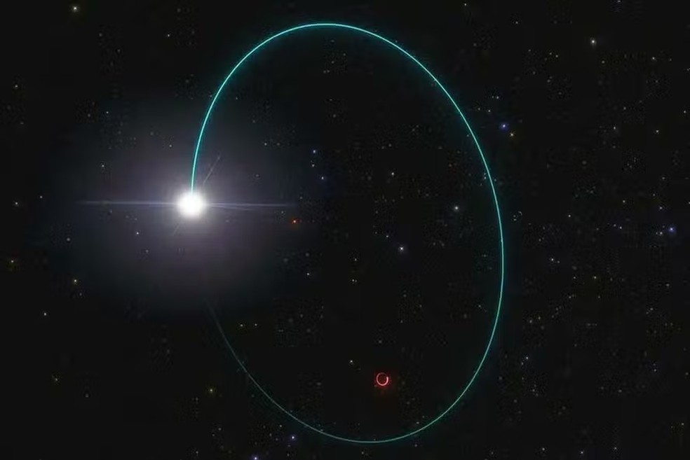 Batizado de Gaia BH3, maior buraco negro estelar foi encontrado por pesquisadores da Agência Espacial Europeia — Foto: Divulgação