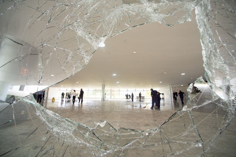 Ataque golpista depredou Palácio do Planalto, em Brasília — Foto: Getty Images