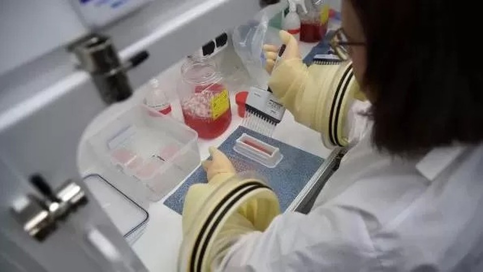 Cientistas de Porton Down estão trabalhando na primeira vacina contra a febre hemorrágica da Crimeia-Congo — Foto: BBC