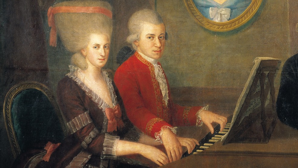 Houve um tempo em que os irmãos Mozart eram inseparáveis — Foto: BBC News fonte