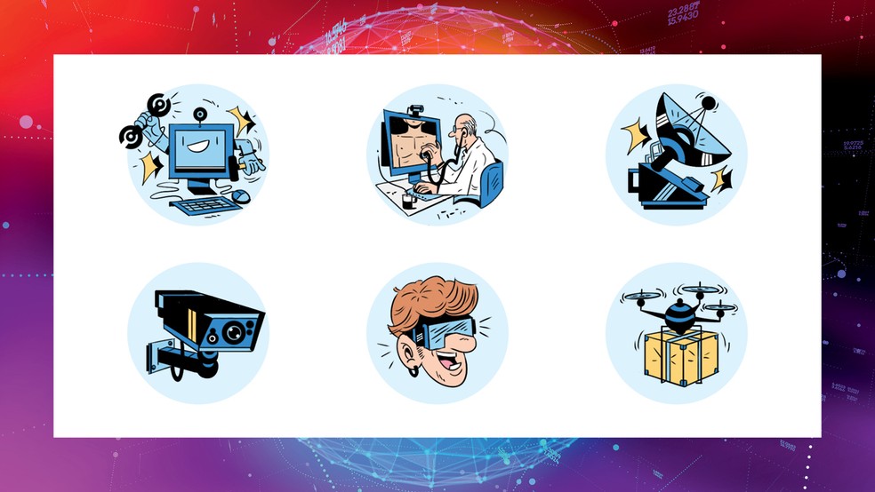 As inovações que o 5G promete acelerar — Foto: Ilustrações: Kleverson Mariano