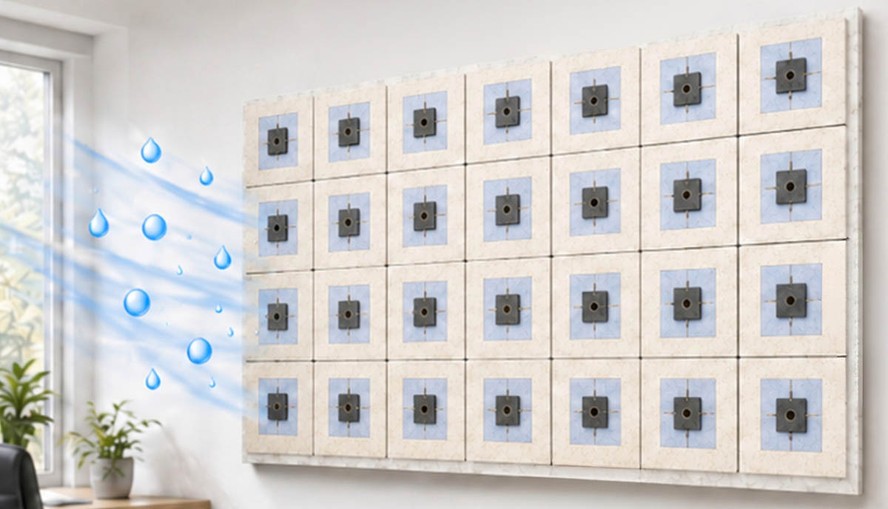 Papel de parede desenvolvido por pesquisadores da Universidade de Binghamton absorve a umidade do ar e gera eletricidade