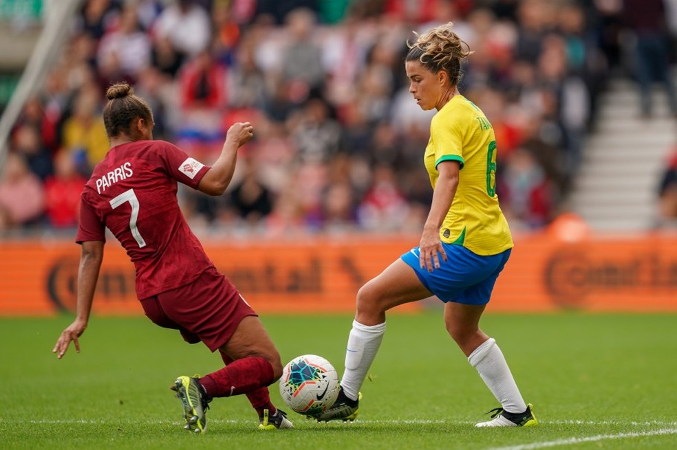 Brasil e Inglaterra se enfrentaram em amistoso no Estádio Estádio Riverside, em Middlesbrough (ING). — Foto: Daniela Porcelli/Via CBF