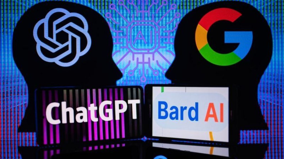 ChatGPT e Bard — Foto: GETTY IMAGES/VIA BBC