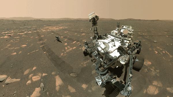 "Selfie" que o rover Perseverance tirou de si mesmo em Marte, feita em 2020 — Foto: Nasa