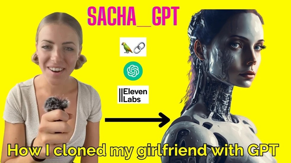 Desenvolvedor criou uma versão de IA de sua namorada — Foto: ENIAS CAILLIAU